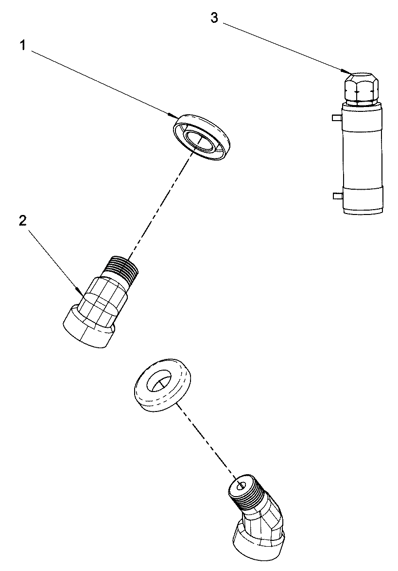Engine Service Parts - Coolant Fittings Diagram and Parts List for 076138-00  Briggs and Stratton Generator